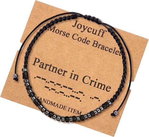 JoycuFF Morse Code Bracelets for Women Men Gifts for Her Him Mom Dad Daughter Sister Best Friend Funny Inspirational Bracelets for Women Jewelry Adjustable Silk Beaded Wrap Bracelet in Kuwait