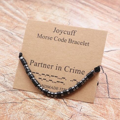 JoycuFF Morse Code Bracelets for Women Men Gifts for Her Him Mom Dad Daughter Sister Best Friend Funny Inspirational Bracelets for Women Jewelry Adjustable Silk Beaded Wrap Bracelet in Kuwait
