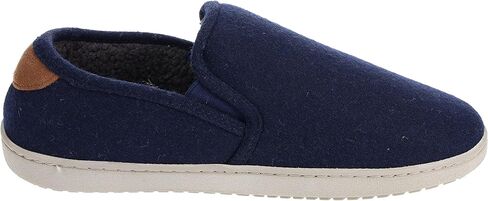 Dockers Men's Slippers Twin-Gore Slip-On Faux Wool, Navy, Size 16 in Kuwait