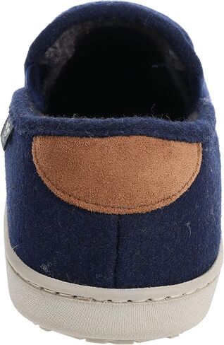 Dockers Men's Slippers Twin-Gore Slip-On Faux Wool, Navy, Size 16 in Kuwait