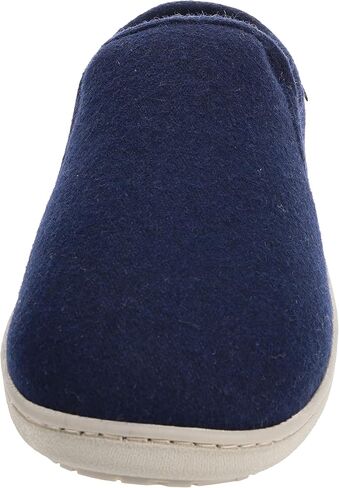 Dockers Men's Slippers Twin-Gore Slip-On Faux Wool, Navy, Size 16 in Kuwait