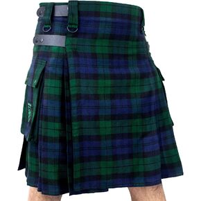 DSS KILTS- نقبة ترتان متعددة الاستخدامات للرجال 13oz نقبة ترتان مع أشرطة جلدية وجيوب كبيرة للشحن in Kuwait