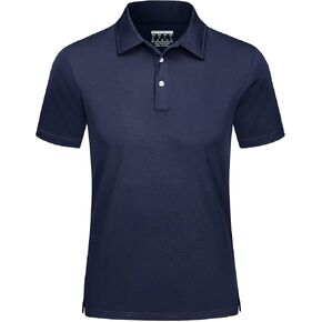 MAGCOMSEN Men's Polo Shirts 3 Buttons Casual Work T Shirts Quick Dry Short Sleeve Golf Shirt Pique Jersey Outdoor Performance in Kuwait