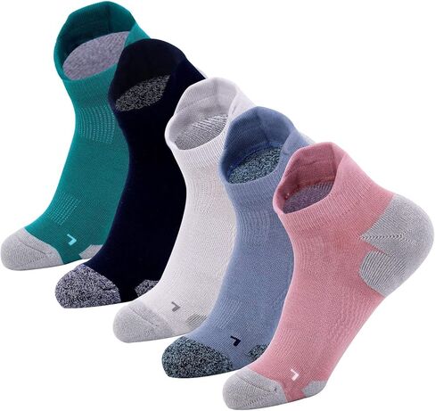Kodal Copper Infused Cushion Socks Athletic Low Cut No Smell Moisture Odor Control Ankle Tab Support - 5 Pairs in Saudi Arabia