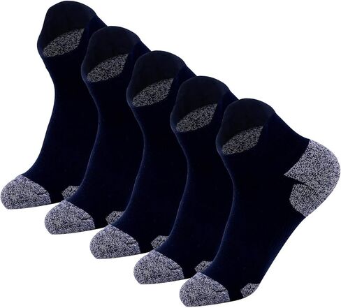 Kodal Copper Infused Cushion Socks Athletic Low Cut No Smell Moisture Odor Control Ankle Tab Support - 5 Pairs in Saudi Arabia
