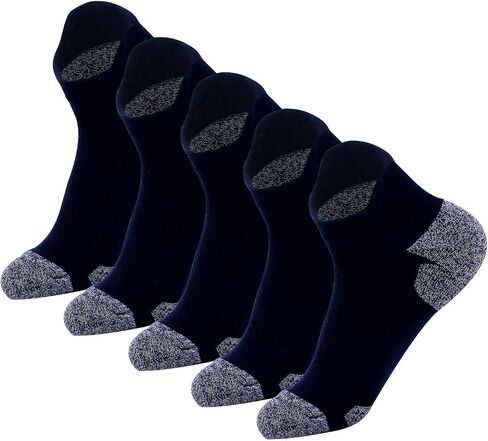 Kodal Copper Infused Cushion Socks Athletic Low Cut No Smell Moisture Odor Control Ankle Tab Support - 5 Pairs in Saudi Arabia