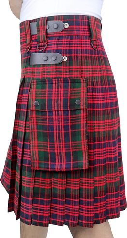 DSS KILTS- Tartan Utility Kilts for Men 13oz Tartan Kilt with Leather Straps and Large Cargo Pockets in Saudi Arabia