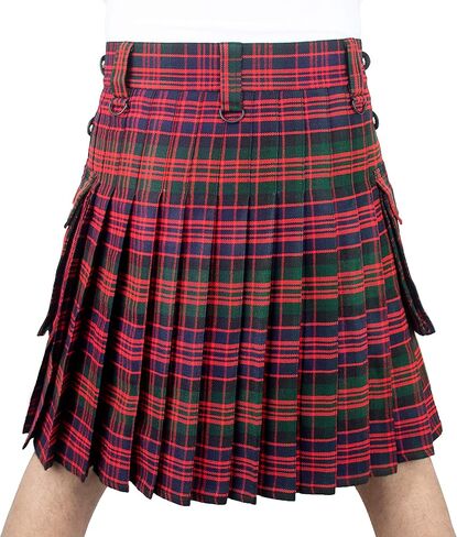 DSS KILTS- Tartan Utility Kilts for Men 13oz Tartan Kilt with Leather Straps and Large Cargo Pockets in Saudi Arabia