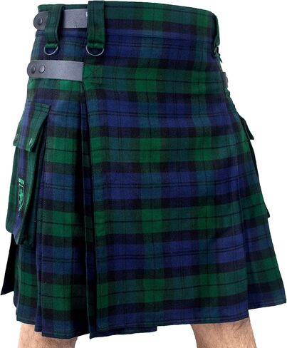 DSS KILTS- Tartan Utility Kilts for Men 13oz Tartan Kilt with Leather Straps and Large Cargo Pockets in Saudi Arabia