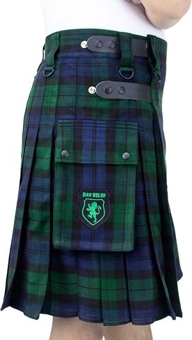 DSS KILTS- Tartan Utility Kilts for Men 13oz Tartan Kilt with Leather Straps and Large Cargo Pockets in Saudi Arabia