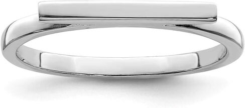 Solid 925 Sterling Silver Bar Ring Band in Kuwait