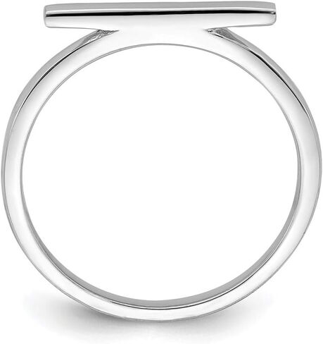 Solid 925 Sterling Silver Bar Ring Band in Kuwait