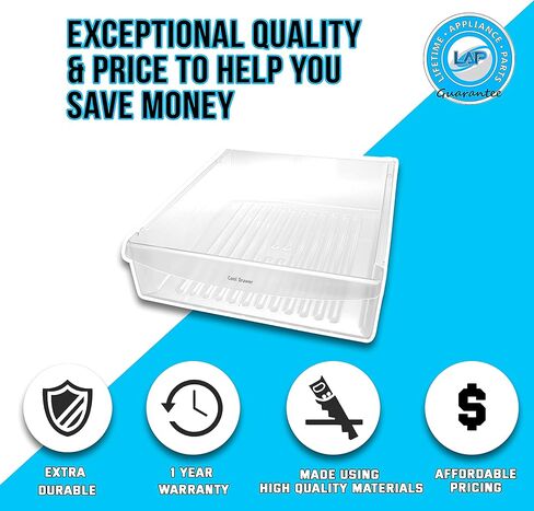 UPGRADED Lifetime Appliance 240342830 Meat Pan Crisper Bin Compatible with Frigidaire Refrigerator in Saudi Arabia