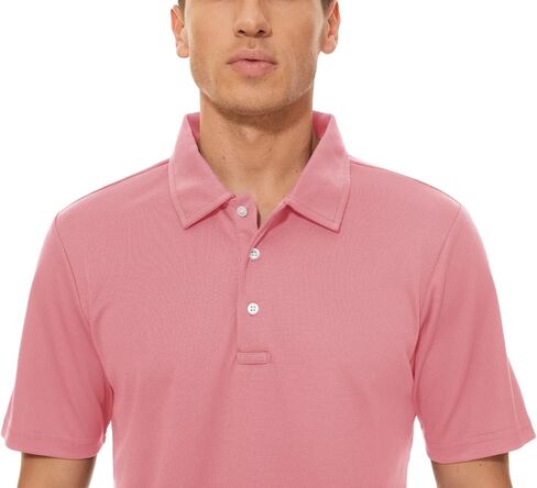 MAGCOMSEN Men's Polo Shirts 3 Buttons Casual Work T Shirts Quick Dry Short Sleeve Golf Shirt Pique Jersey Outdoor Performance in Saudi Arabia