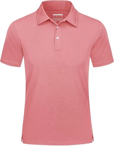 MAGCOMSEN Men's Polo Shirts 3 Buttons Casual Work T Shirts Quick Dry Short Sleeve Golf Shirt Pique Jersey Outdoor Performance in Saudi Arabia