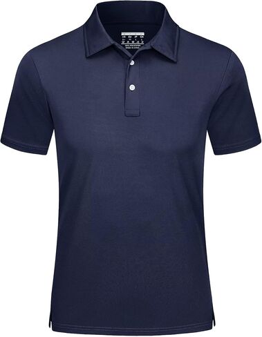 MAGCOMSEN Men's Polo Shirts 3 Buttons Casual Work T Shirts Quick Dry Short Sleeve Golf Shirt Pique Jersey Outdoor Performance in Kuwait