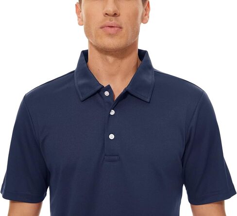 MAGCOMSEN Men's Polo Shirts 3 Buttons Casual Work T Shirts Quick Dry Short Sleeve Golf Shirt Pique Jersey Outdoor Performance in Kuwait