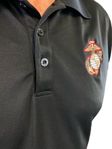 AE Sport US Marine Corps Polo Shirt USA Made in Saudi Arabia