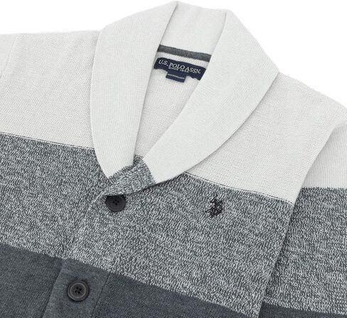 U.S. Polo Men's Colorblock Shawl Cardigan Sweater in Saudi Arabia