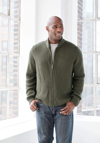 KingSize Men's Big & Tall Shaker Knit Zip-Front Cardigan in Saudi Arabia