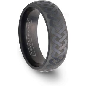 True Tungsten Pathfinder Celtic Knot Design Black Zirconium Wedding Ring 6MM 8MM in Kuwait