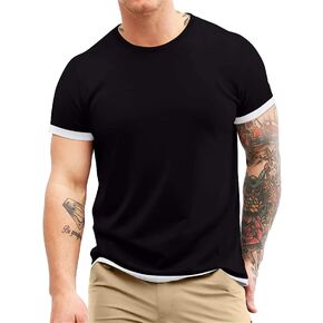 Aiyino Men's Short Sleeve Athletic T-Shirt Classic Top Casual Workout Sports Summer Shirts S-5XL