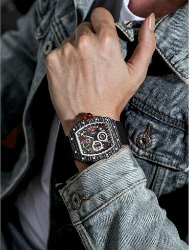 Fashion Mens Watch Hallow Punk Chronograph Sports Wristwatch Luxury Designer Mens Watch in Kuwait