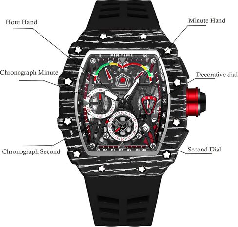 Fashion Mens Watch Hallow Punk Chronograph Sports Wristwatch Luxury Designer Mens Watch in Kuwait