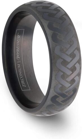 True Tungsten Pathfinder Celtic Knot Design Black Zirconium Wedding Ring 6MM 8MM in Kuwait