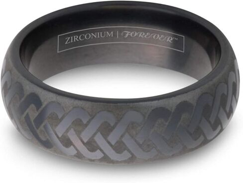True Tungsten Pathfinder Celtic Knot Design Black Zirconium Wedding Ring 6MM 8MM in Kuwait