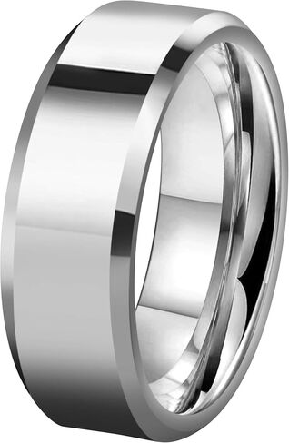 CROWNAL 6mm 8mm 10mm Silver/Gold Tungsten Carbide Wedding Band Ring Engraved I Love You Men Women Brushed Strip Beveled Edge Size 4 to 17 in Saudi Arabia