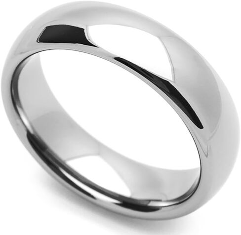 Double Accent 6MM Comfort Fit Stainless Steel Wedding Band Classic Domed Ring (Size 5 to 12) in Saudi Arabia