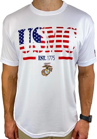 AE Sport USMC Established 1775 Patriotic Shirt USA Made in Saudi Arabia