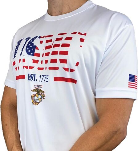 AE Sport USMC Established 1775 Patriotic Shirt USA Made in Saudi Arabia