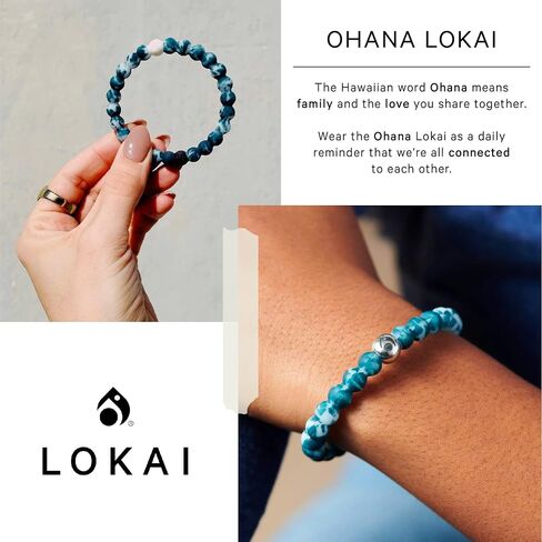Lokai Hawaiian Silicone Beaded Bracelet for Women & Men, The Surf Collection - Silicone Jewelry Fashion Bracelet Slides-On for Comfortable Fit in Saudi Arabia