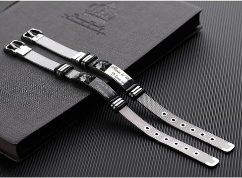 Lovejewelry Personalized Name Photo Bracelet for Men Customized Picture Bracelet Gifts for Boyfriend Husband Brother Father in Saudi Arabia