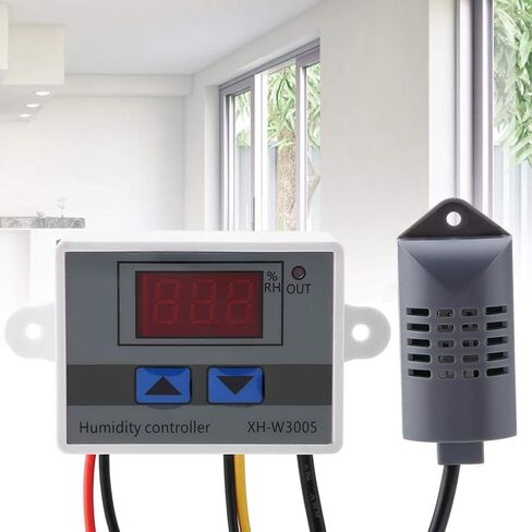 Jadpes Humidity Control Switch, XhW3005 Digital Hygrometer Switch Controller Humidity Sensor 0~99% Rh 12V/24V/220V Fan Control With Humidity Sensor(220V) in Saudi Arabia
