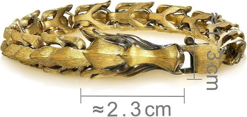 Chow Sang Sang Cultural Blessings Legends 999.9 24K Solid Gold Price-by-Weight Gold Dragon Bracelet for Men 91029B | 8.2", (21 CM) in Saudi Arabia