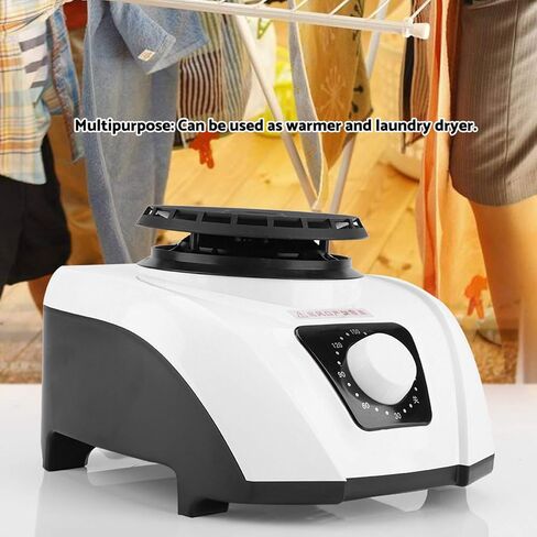 Portable Dryer, Household Mute Heater, 1200W Mini Portable Electric Laundry Dryer Super Quiet Warmer Drying Rack Warm Shoes Dry Hot Cool Cold Air Machine for Clothes Shoes in Saudi Arabia