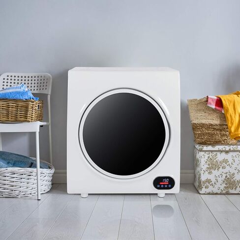 Winado Compact Laundry Dryer 9lbs Capacity, 2.6 cu.ft Portable Clothes Dryer, Front Load Dryer w/LED Control Screen, Stainless Steel Drum for Apartment Home Dorm 110V 1400W in Kuwait