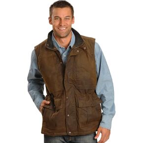 Outback Trading Co Men's Co. Deer Hunter Oilskin Vest - 2049 Brown in Saudi Arabia