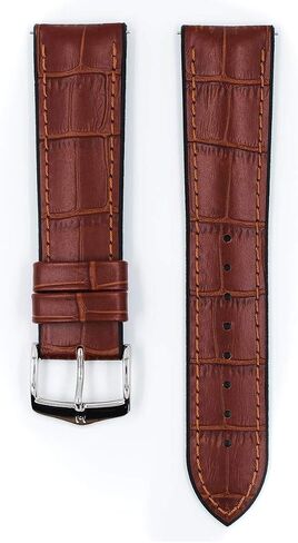 Hirsch Paul Embossed Calf Leather Watch Strap - Performance Band - 18mm, 20mm, 21mm, 22mm, 24mm - Length - Attachment Width / Buckle Width - Quick Release Watch Band in Kuwait