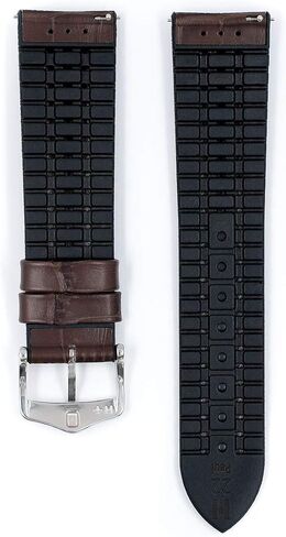Hirsch Paul Embossed Calf Leather Watch Strap - Performance Band - 18mm, 20mm, 21mm, 22mm, 24mm - Length - Attachment Width / Buckle Width - Quick Release Watch Band in Kuwait