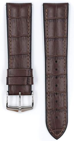 Hirsch Paul Embossed Calf Leather Watch Strap - Performance Band - 18mm, 20mm, 21mm, 22mm, 24mm - Length - Attachment Width / Buckle Width - Quick Release Watch Band in Kuwait