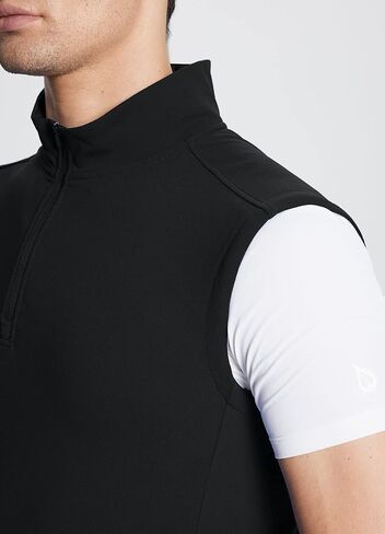 BALEAF Men's Golf Sweater Pullover Quater Zip Lightweight Fleece Lined Thermal Sleeveless Vest with Pockets Hiking Runing in Saudi Arabia