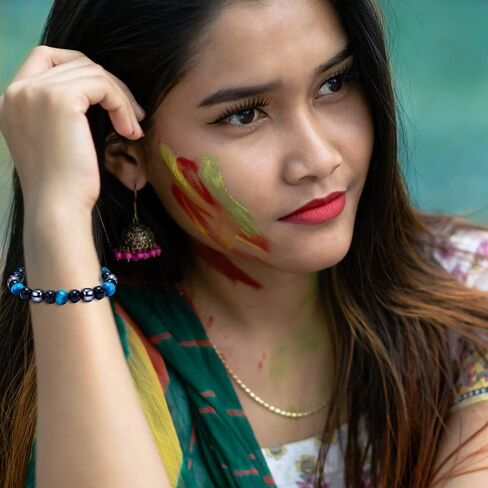 SOOWOOT 3Pcs Tiger Eye Mens Bracelets - 8mm Hematite Black Obsidian Tiger Eye Stone Bracelets Triple Protection Healing Crystals Bracelet Jewelry for Protection Bring Luck And Prosperity in Kuwait