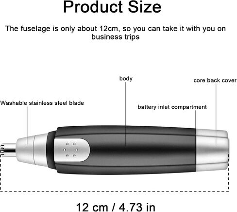 Painless Ear and Nose Hair Trimmer, Electric Nose Hair Shaver, Portable Facial Hair Clippers for Men , Battery-Operated Nose Hair Remover in Saudi Arabia