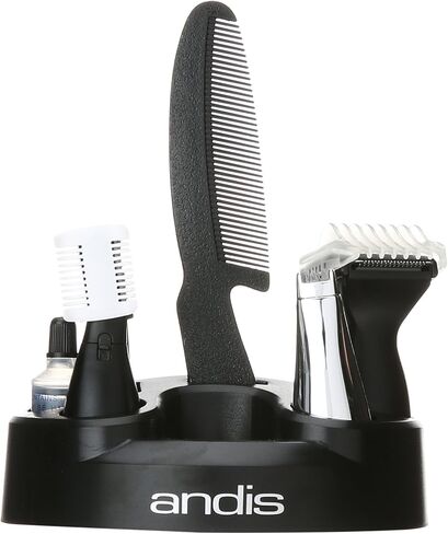 Andis 22705 EasyTrim2 10-Piece Precision Personal Ear, Nose, Eyebrow and Beard Trimmer Kit, Gray in Saudi Arabia