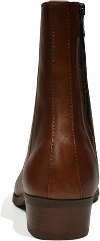 TATHANIUM Dark Tobacco Men's Boots, Casual Boots Motorcycle Lace Up Zip Boots, Business Casual Boot for Men, Original Military Boot, Original Full Grain Leather Fashion Boot in Saudi Arabia