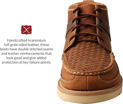 Twisted X Men's 4" Wedge Sole Boot, Woven Saddle/Oiled Saddle, 11(M) in Saudi Arabia